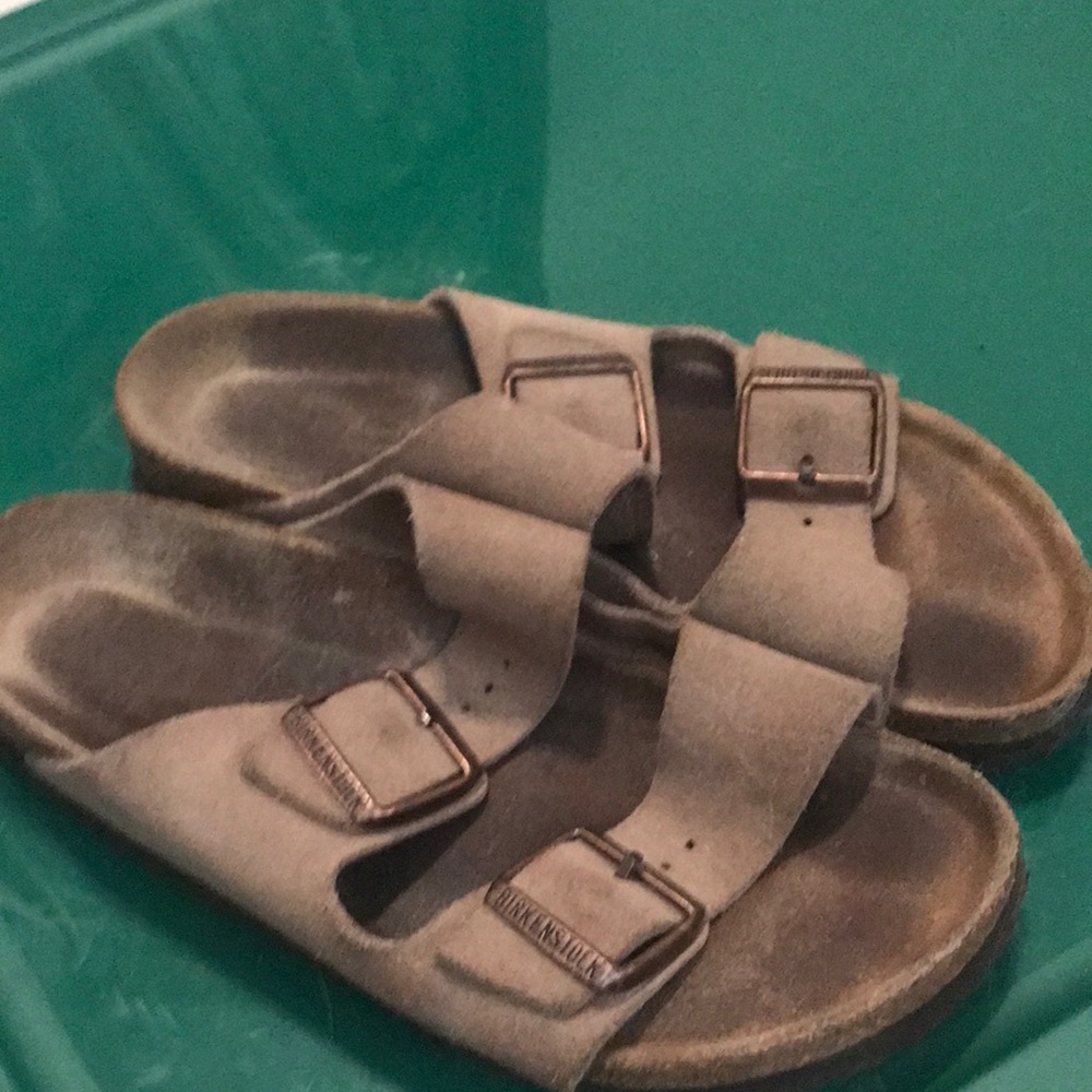 Tan Birkenstock sandals